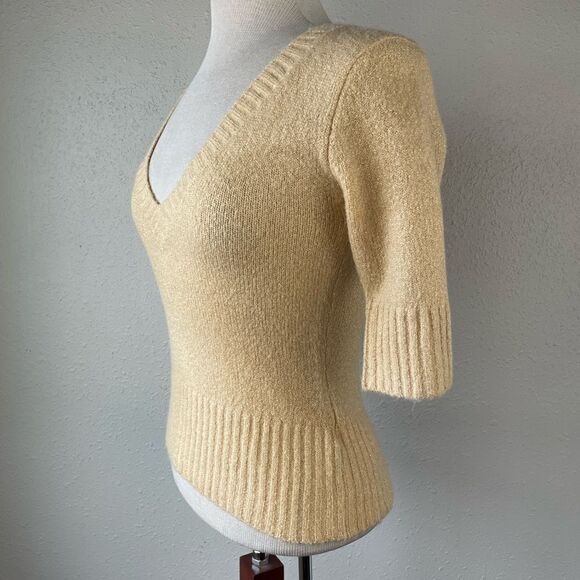 NWT Great American Sweater Cashew V-Neck Sweater Size L - Picture 4 of 7